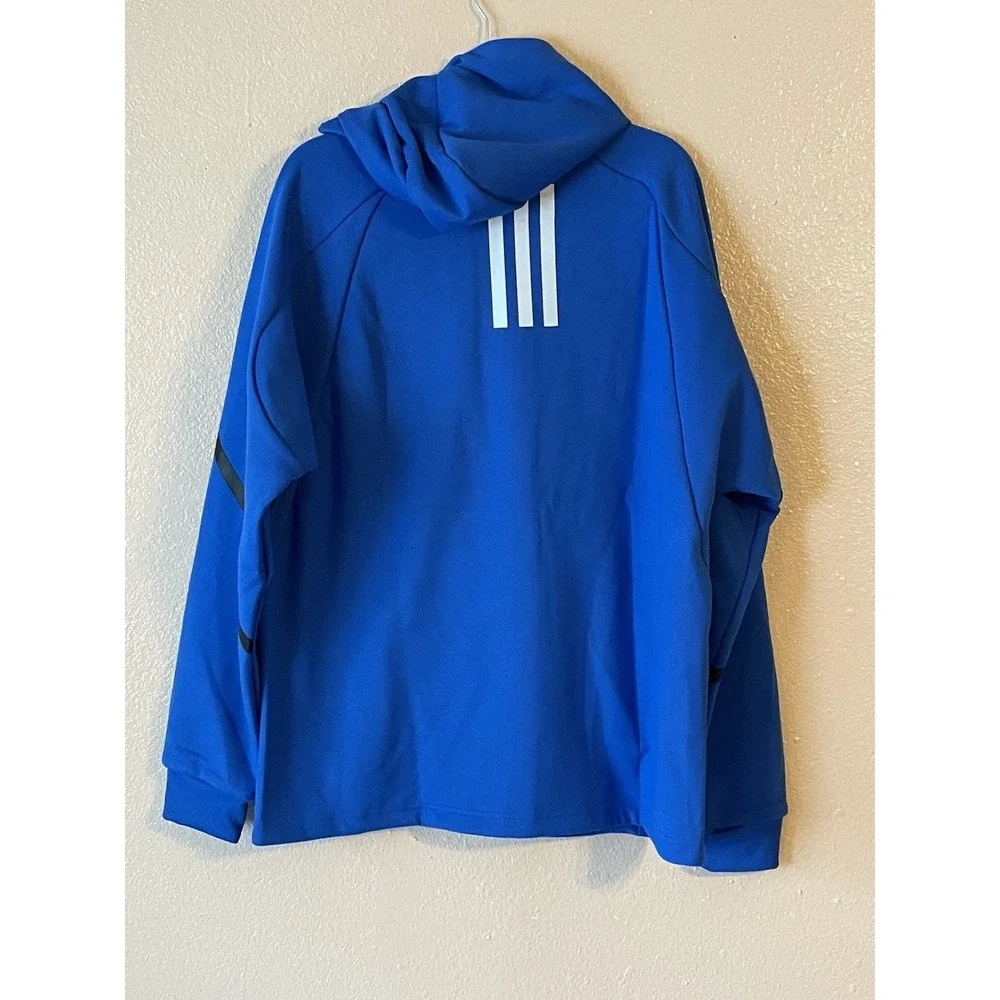 Men's XL NWT CF‎ Montreal Adidas 2024 Anthem Travel Raglan Full-Zip Jacket Blue
